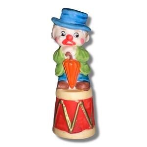 Vintage Porcelain Clown Thimble